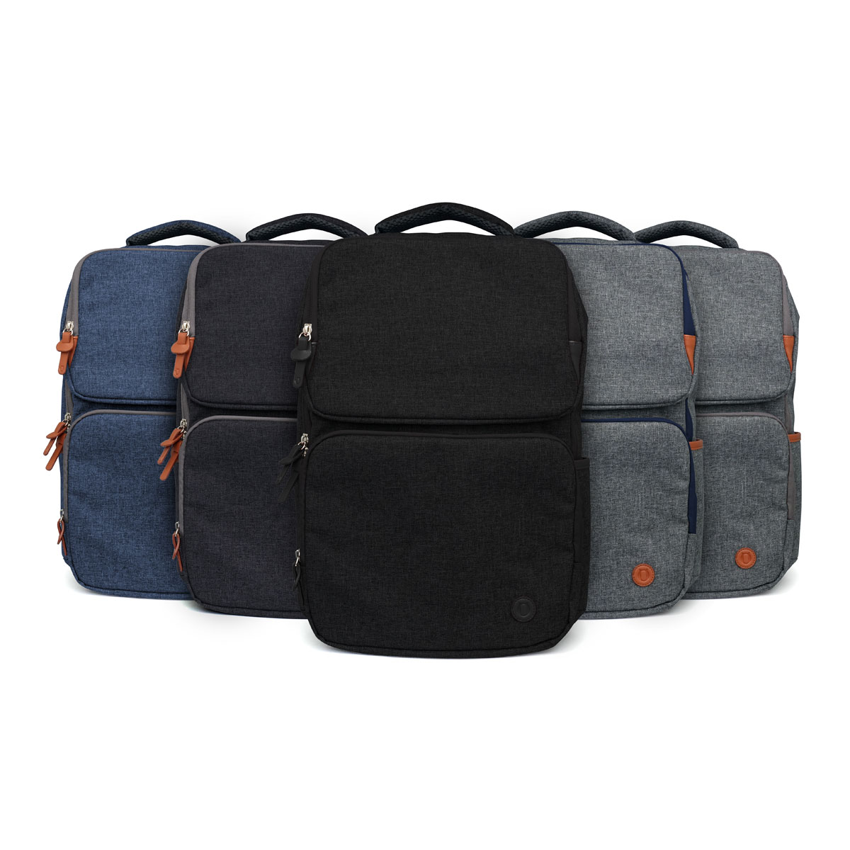 MOCHILA "URBAN 4" Azul oscuro + gris