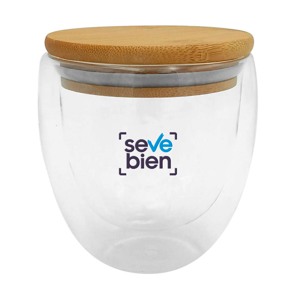 Taza doble vidrio ¨Colombia¨ Transparente