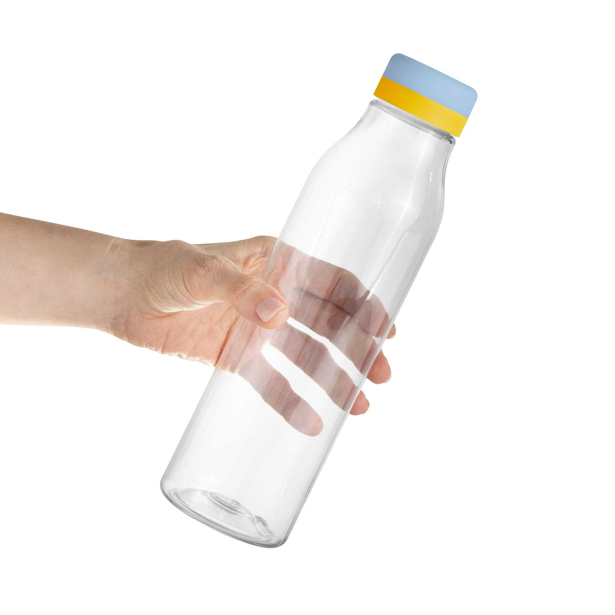 Botella "ANDINA SKY" Transparente + Celeste + Amarillo