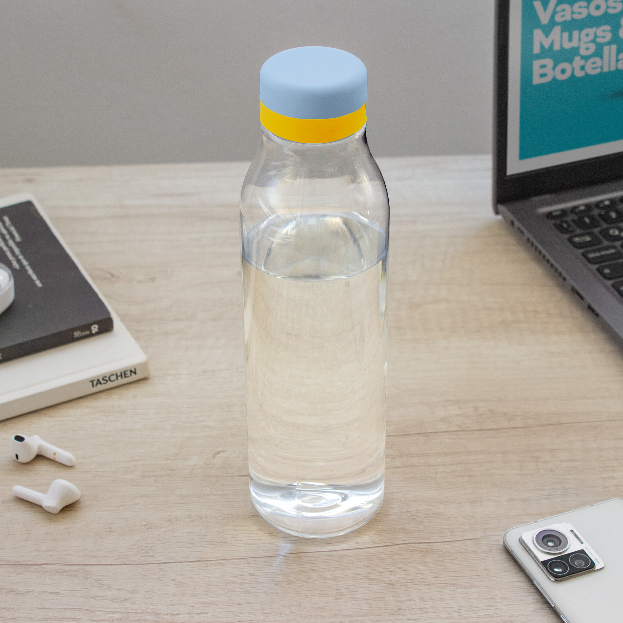 Botella "ANDINA SKY" Transparente + Celeste + Amarillo
