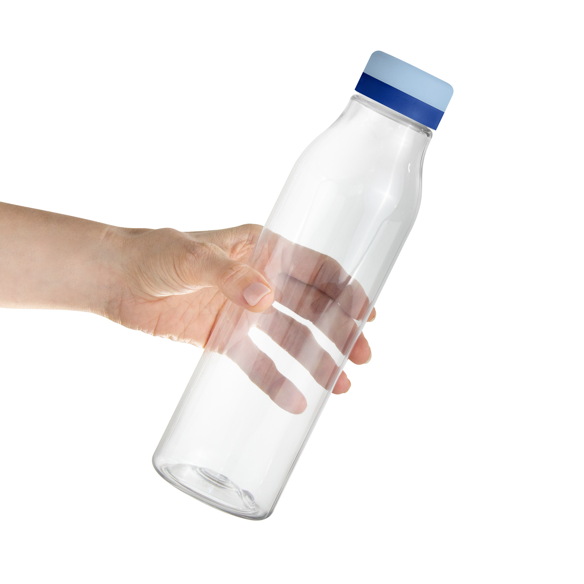 Botella "ANDINA SKY" Transparente + Celeste + Navy Blue