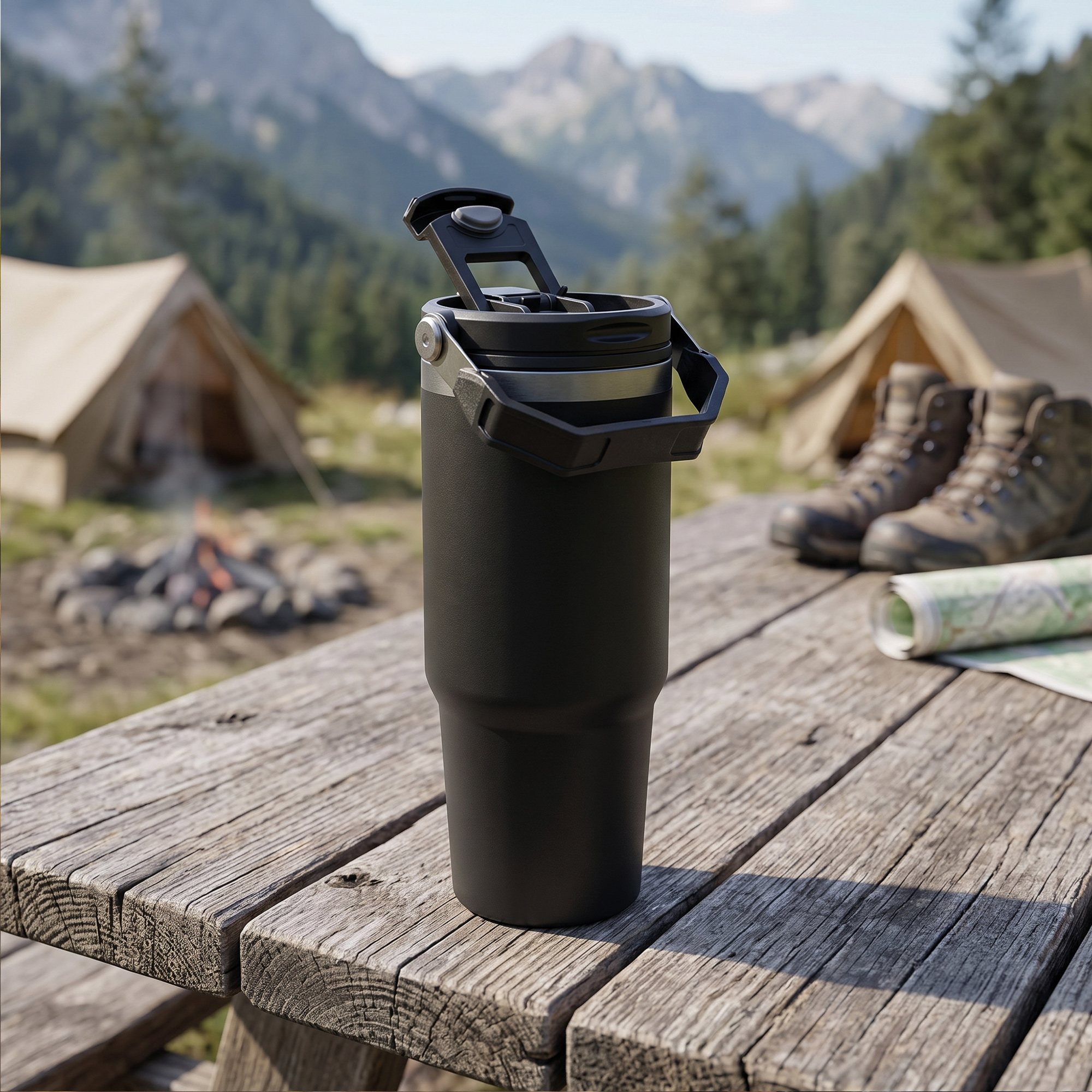 Mug térmico "RODAS" Negro
