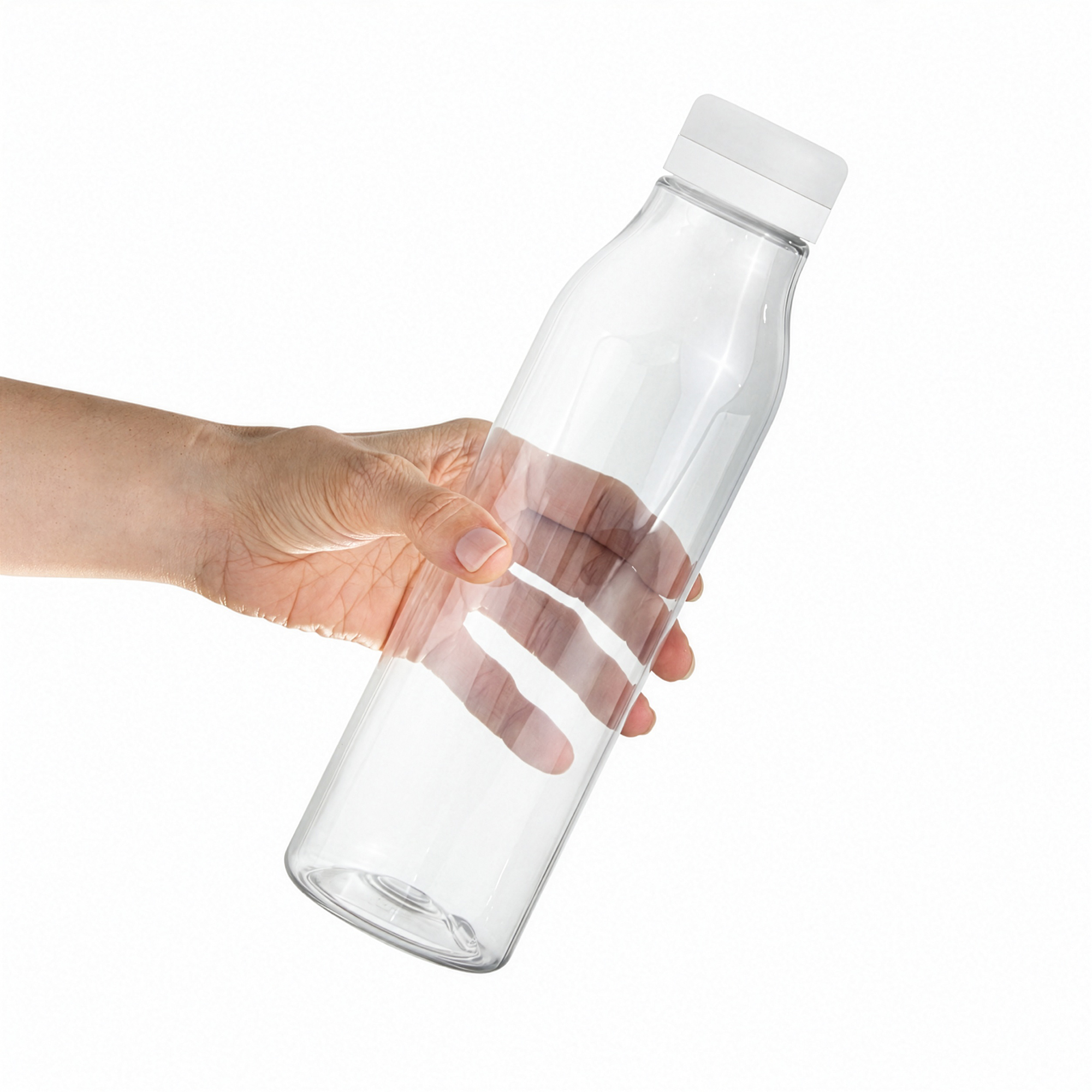Botella "ANDINA FROST" Transparente + transparente mate + Blanco