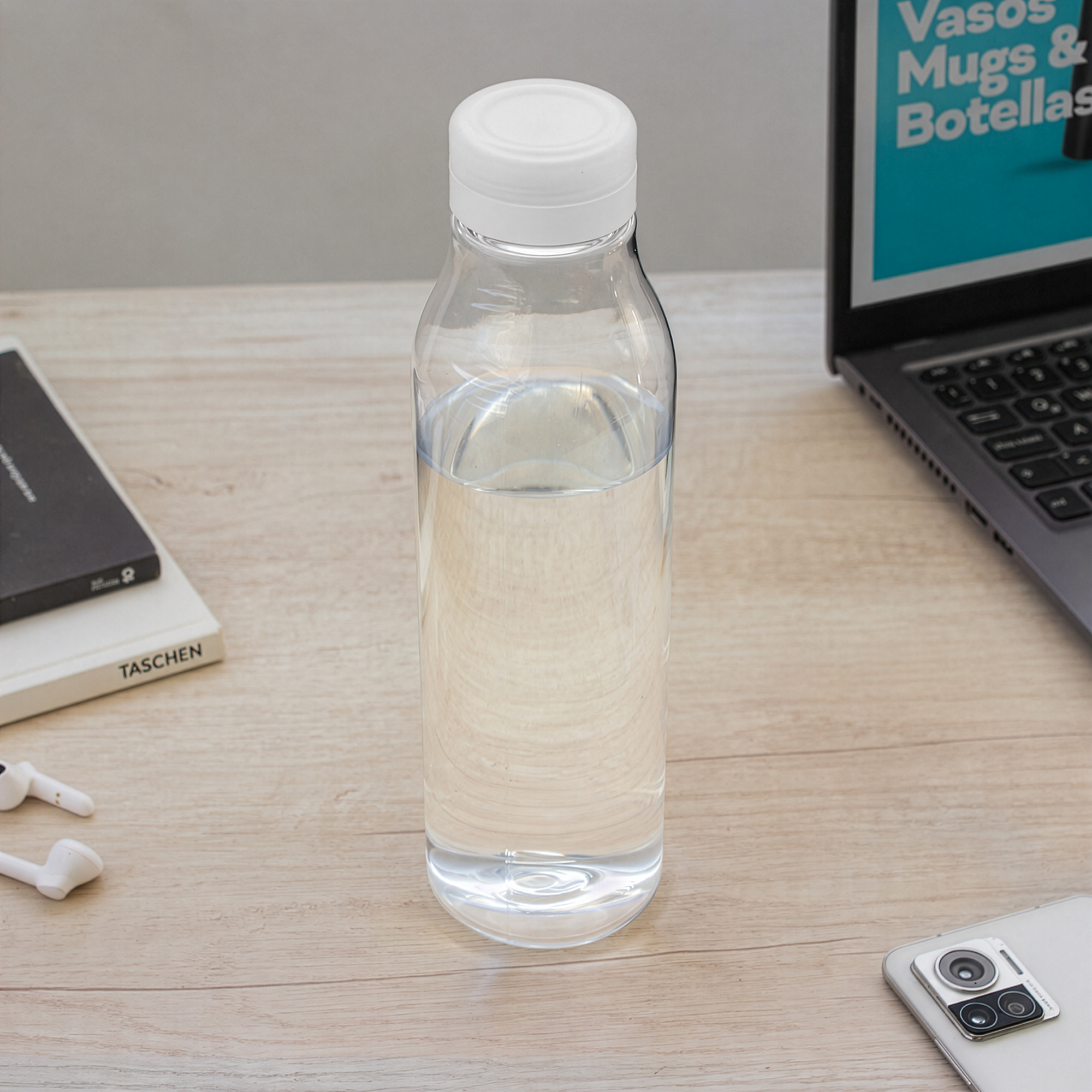Botella "ANDINA FROST" Transparente + transparente mate + Blanco