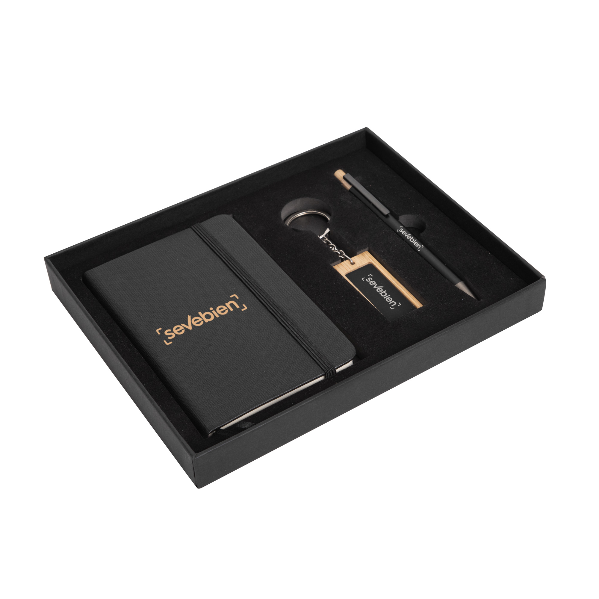 Set Ejecutivo Pocket aluminio reciclado y bambú personalizado con logo empresa - Kits de Escritura corporativo Chile
